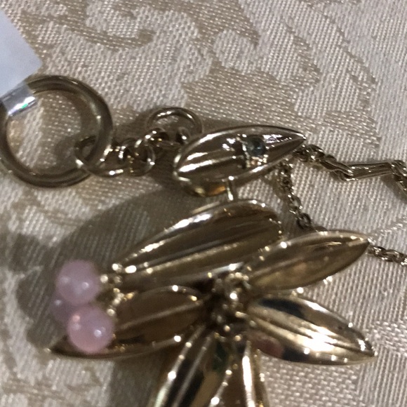 Large Christian Dior Crystal Pink & Black Stone Pendant - Picture 10 of 12